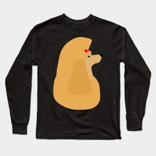 SimpliciTee Poodle - Apricot Long Sleeve T-Shirt